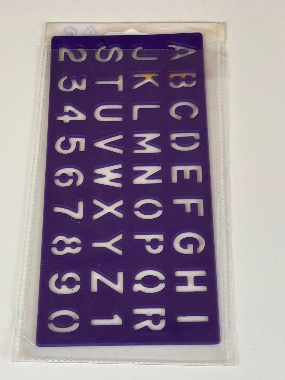 VTG Letters and Number  shapes Stencil lot of 5